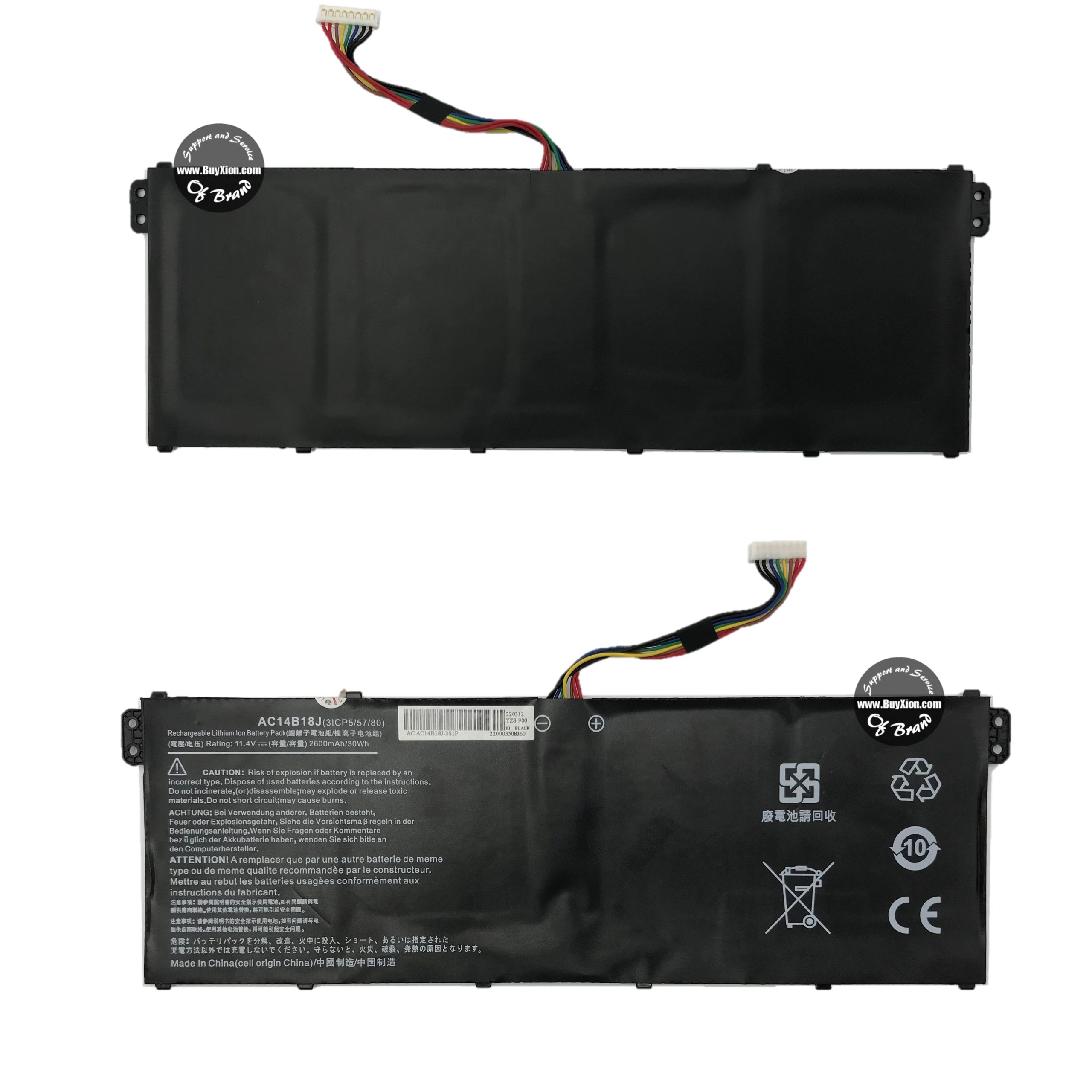 BATERÍA ACER AC14B13J / AC14B8J 30WH - ORI (B545)