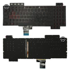Teclado Asus FX504 / FX505 / FX705 - POWER / ENTER SMALL / LETTER RED / backlight - SP (T419)
