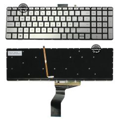 Teclado HP 15-AB / 15-AK / 15-BC / 15-AN / 17-BS ENTER SMALL - SILVER / backlight - SP (T577)