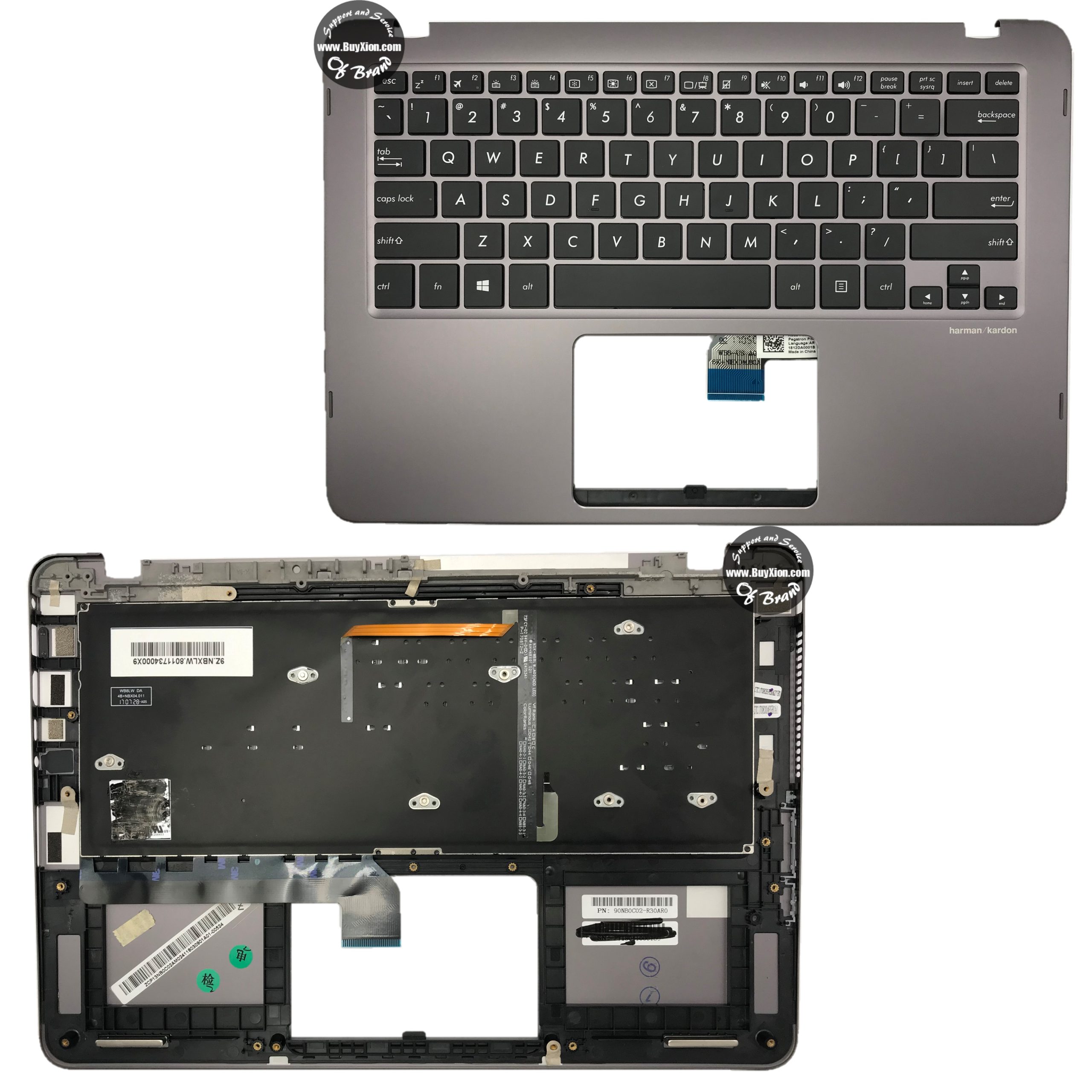 Teclado ASUS ZENBOOK UX360 / SIN POWER (MODEL 2)+ COVER backlight - US (T581)