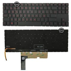 Teclado HP OMEN 15-EK / 15-EN / ENTER SMALL + POWER  backlight  / LETTER RED (T586)