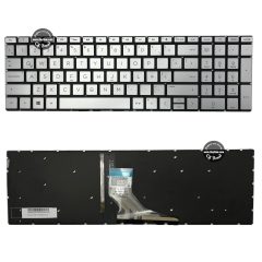 Teclado HP 15-DA / 15-BD / 15-TX / 250-G7 / 255-G7 - ENTER SMALL / SILVER / backlight (T589)