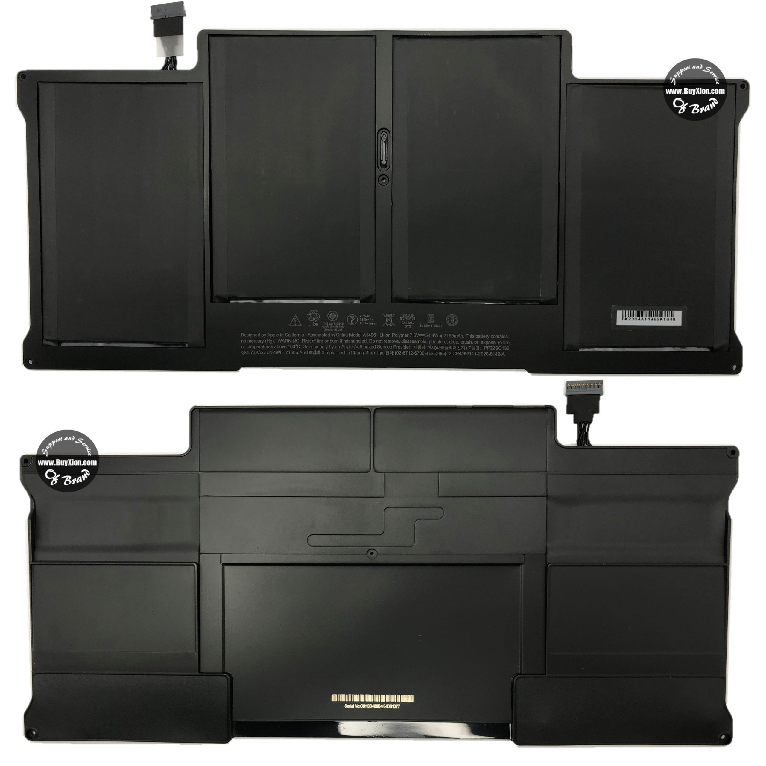 BATERÍA MAC A1496 / A1466 / A1405 / A1369 / A1377 / 2012 / A1367 / MACBOOK AIR 13" (B131)