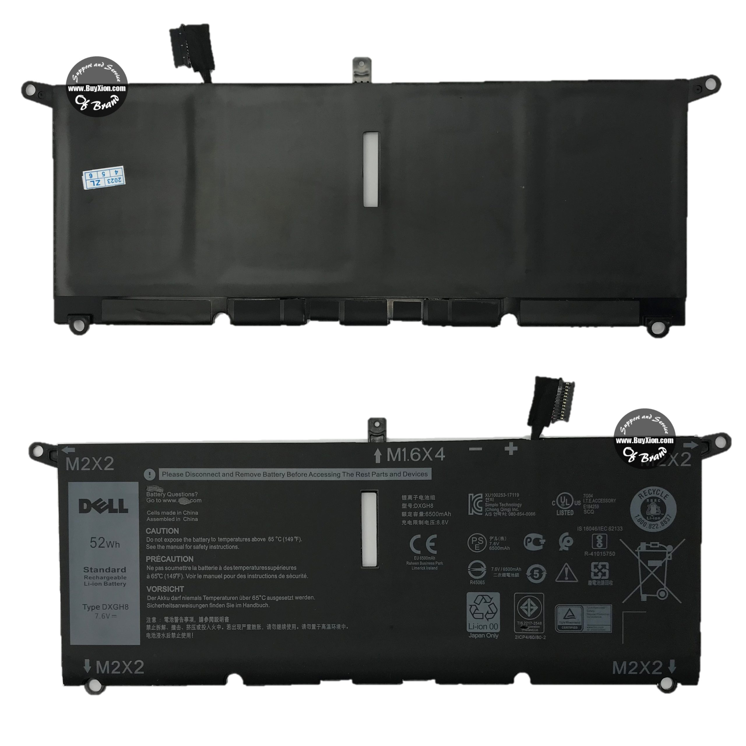 Batería Dell XPS 13 9370 / XPS 13 9380 / INSPIRON 13 5390 / 13 5391 / 13 7390 / Inspiron 14 7490 / Vostro 5390 /5391 / DXGH8 - ORI (B391)