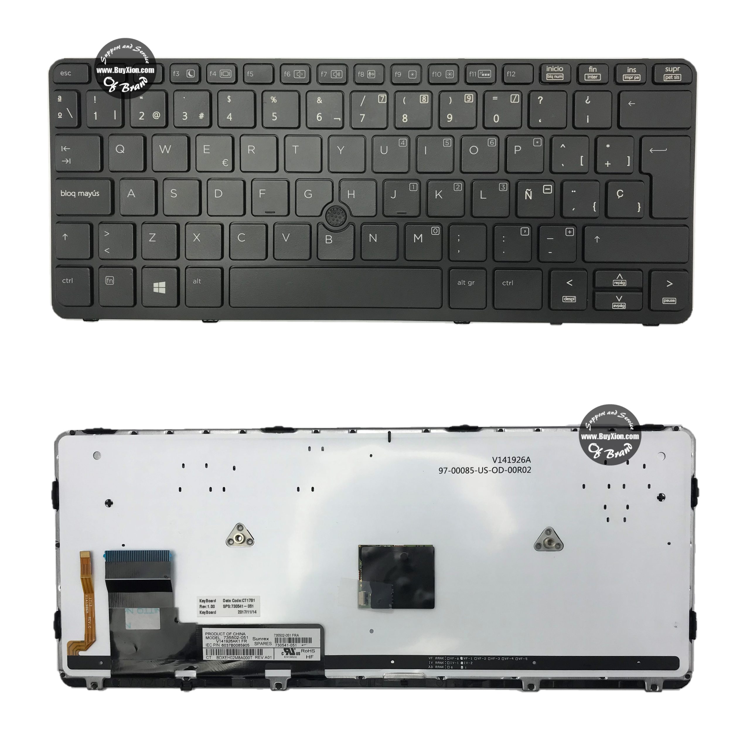 Teclado HP ELITEBOOK 820-G1 / 820 G2 / 720-G1-G2 / backlight (T562)