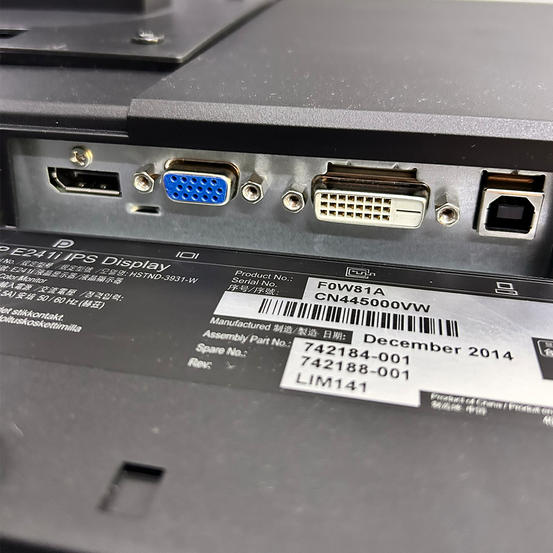 Monitor 24" HP E241I - 60Hz - DISPLAYPORT (MO24DP) - Imagen 4