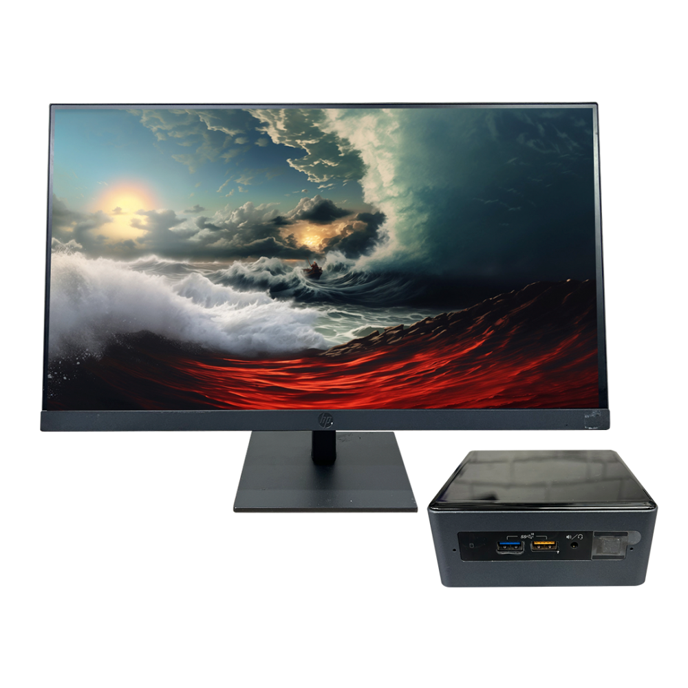 Combo Usado monitor 22" HP + NUC I3 - 8VA / 8GB / 128SSD